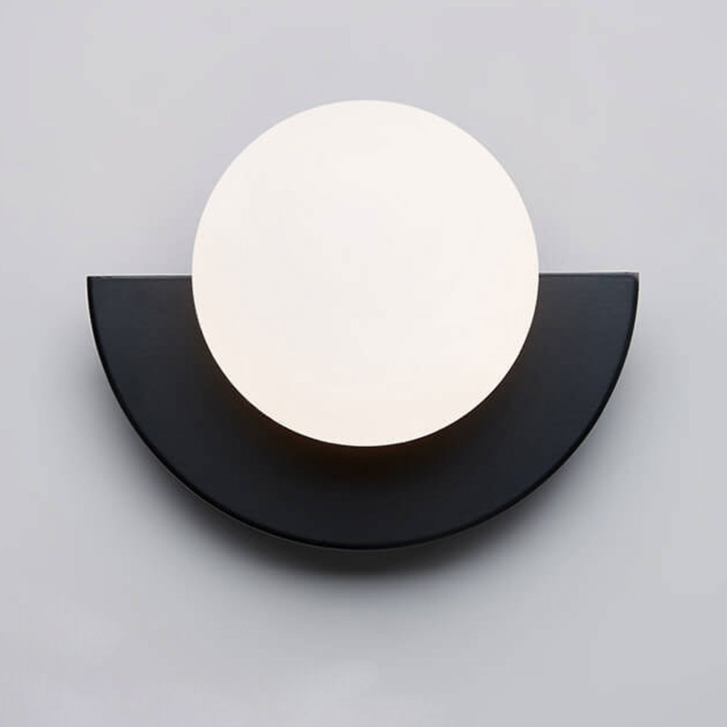 Glass Sphere Semicircle Wall Sconce