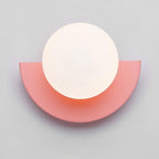Glass Sphere Semicircle Wall Sconce