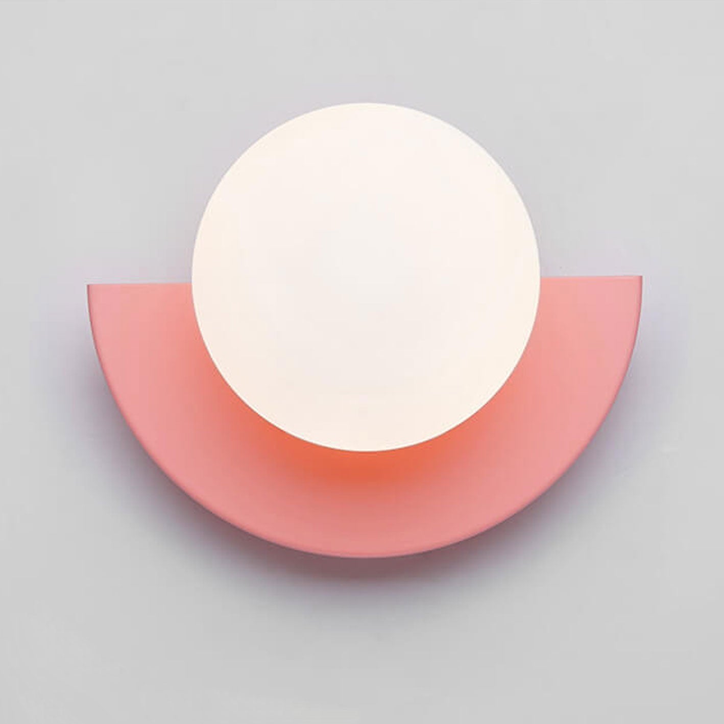 Glass Sphere Semicircle Wall Sconce