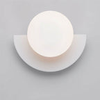 Glass Sphere Semicircle Wall Sconce