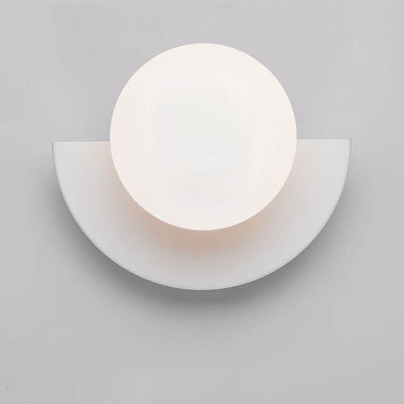 Glass Sphere Semicircle Wall Sconce
