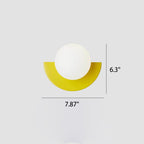 Glass Sphere Semicircle Wall Sconce