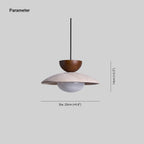 Glass Pendant Light with Wood and Travertine Design for Dining Areas 3