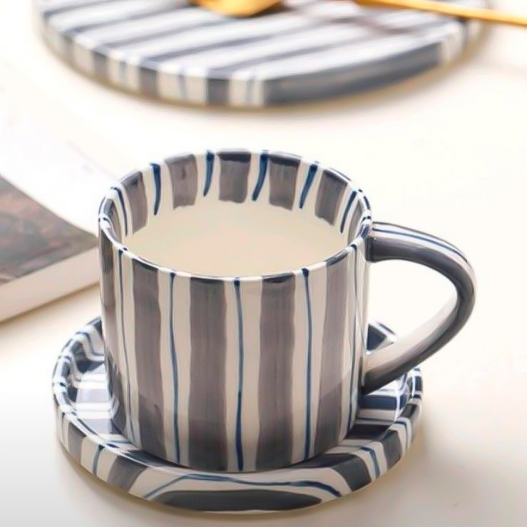 Handcrafted Ceramic Dinnerware Set – Mediterranean Tableware in Terracotta, Olive, and Marine Colors 4