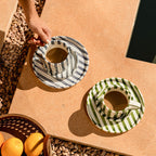 Handcrafted Ceramic Dinnerware Set – Mediterranean Tableware in Terracotta, Olive, and Marine Colors 5