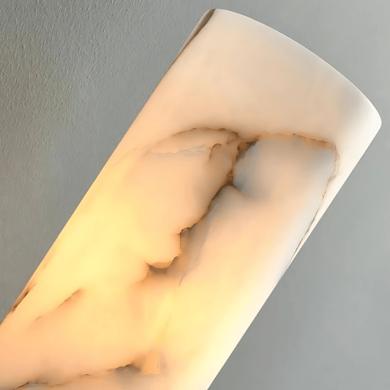 Handcrafted Marble Wall Light with Metal Detailing – Dimmable Wall Sconce for Elegant Home Decor 5