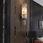 Handcrafted Marble Wall Light with Metal Detailing – Dimmable Wall Sconce for Elegant Home Decor 7