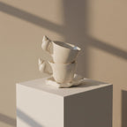 Handmade Ceramic Mug with Seashell Handle – 230 ml Pottery Coffee Cup for Coastal-Inspired Design 5