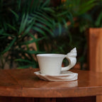 Handmade Ceramic Mug with Seashell Handle – 230 ml Pottery Coffee Cup for Coastal-Inspired Design 6