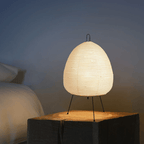 Japandi Rice Paper Table Lamp – Minimalist Tripod Design with E27 Socket 5