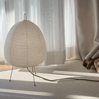 Japandi Rice Paper Table Lamp – Minimalist Tripod Design with E27 Socket 7