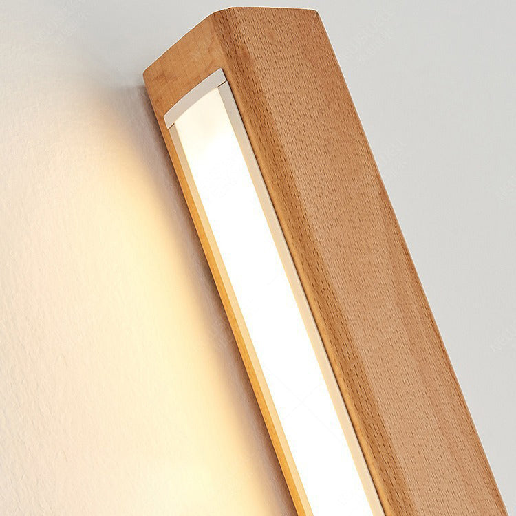 Japanese Wood Strip LED Wall Sconce