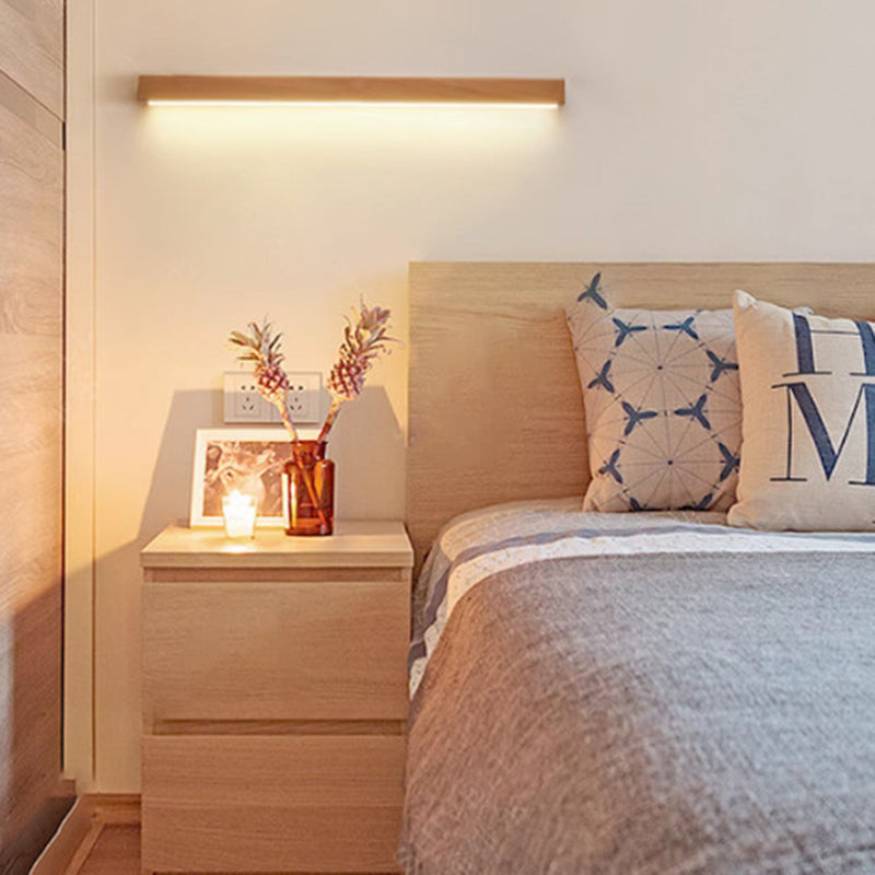 Japanese Wood Strip LED Wall Sconce