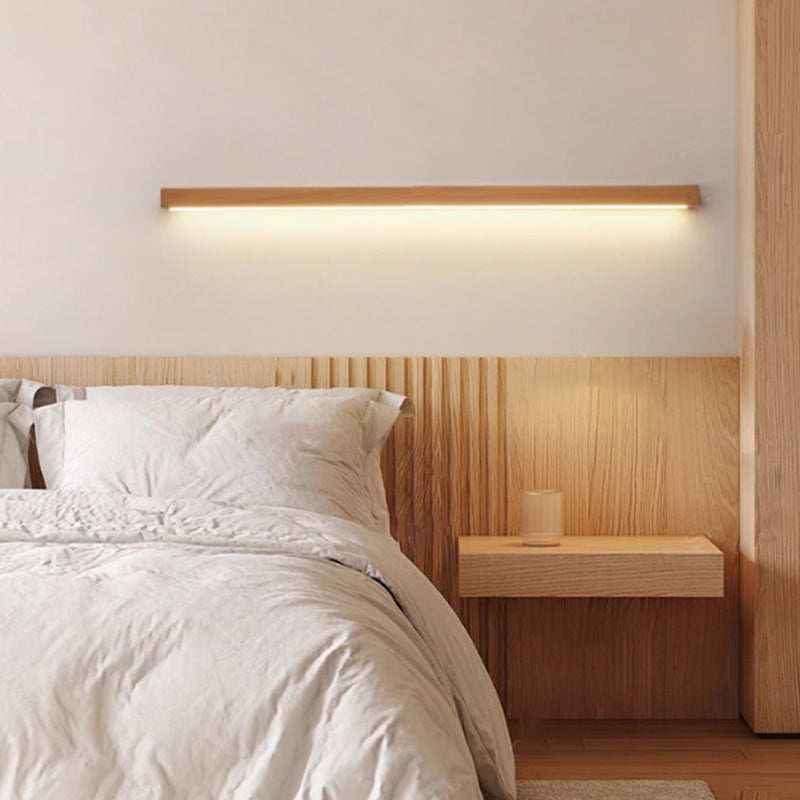Japanese Wood Strip LED Wall Sconce