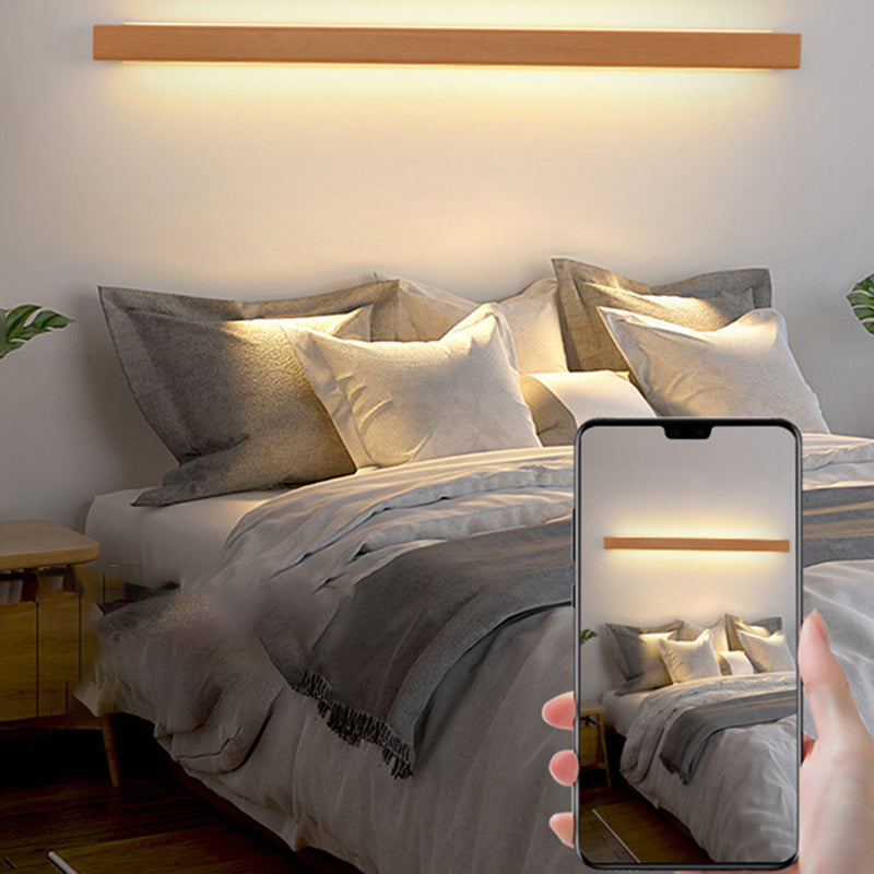 Japanese Wood Strip LED Wall Sconce