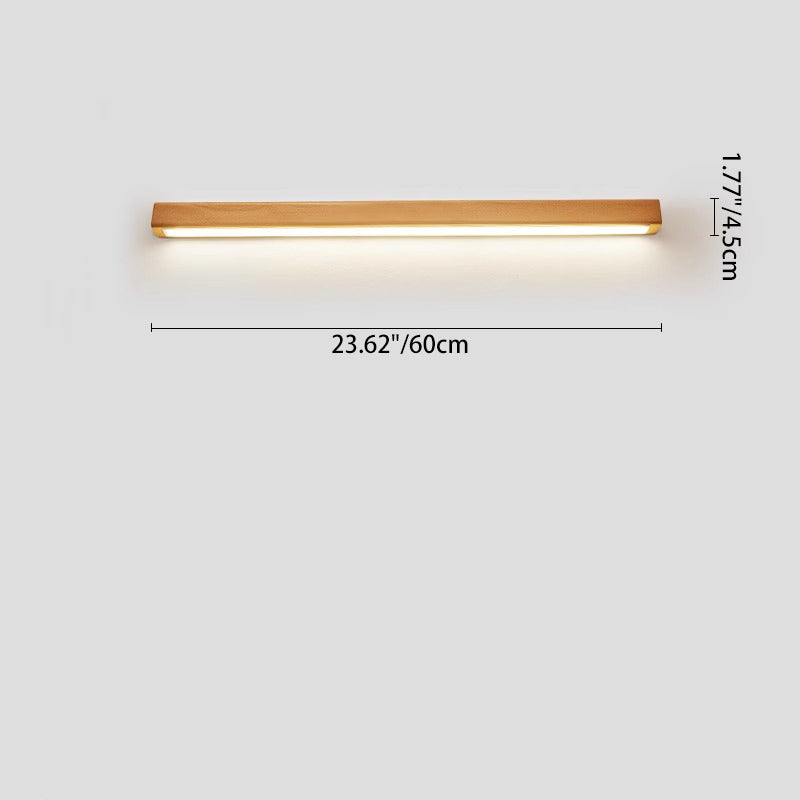 Japanese Wood Strip LED Wall Sconce