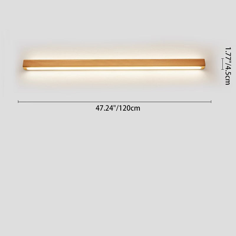 Japanese Wood Strip LED Wall Sconce