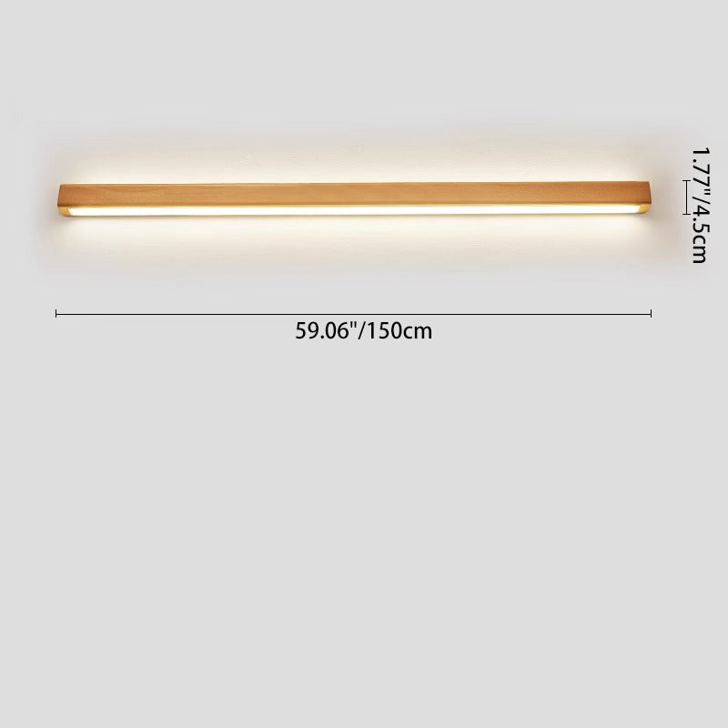 Japanese Wood Strip LED Wall Sconce