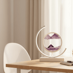 Kinetic Sand Art LED Table Lamp - Round Aluminum & Glass Design for Relaxation 11