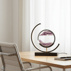 Kinetic Sand Art LED Table Lamp - Round Aluminum & Glass Design for Relaxation 6
