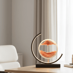 Kinetic Sand Art LED Table Lamp - Round Aluminum & Glass Design for Relaxation 9