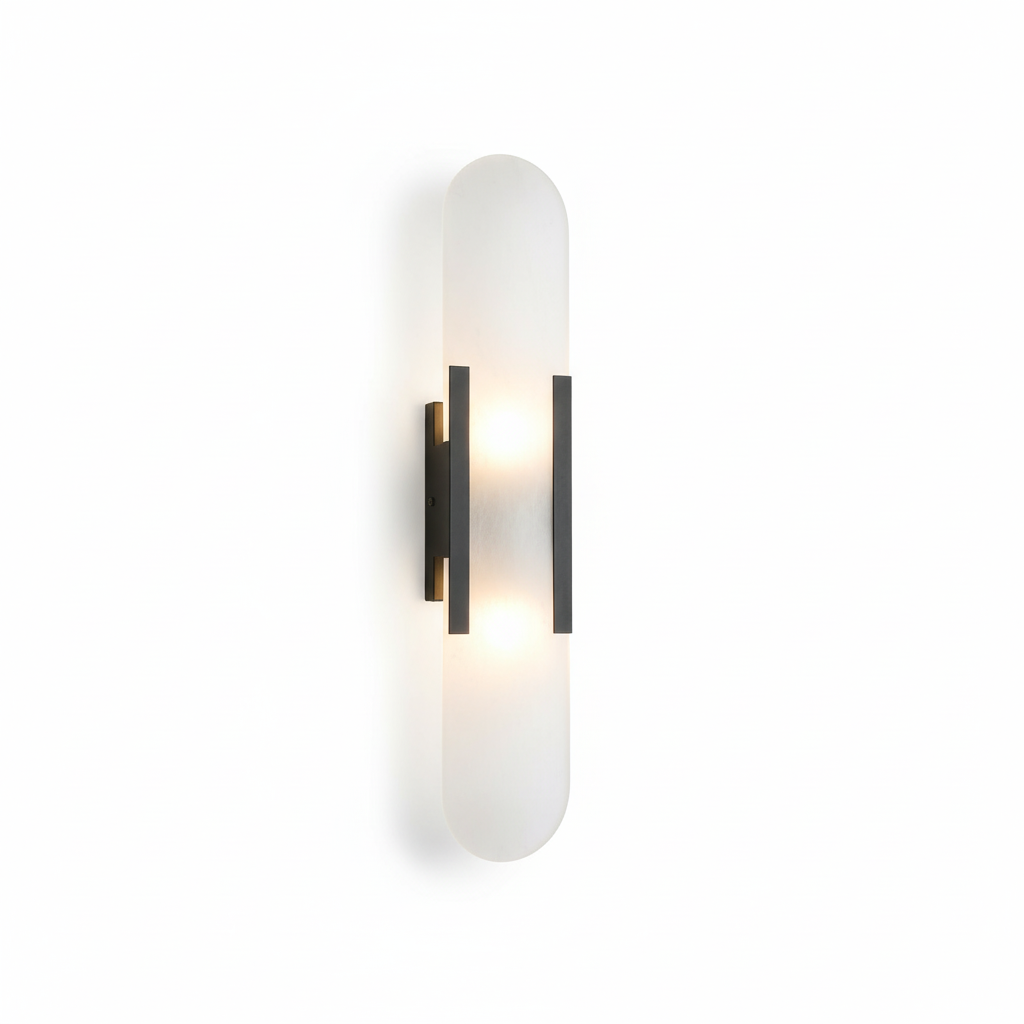 LED Wall Lamp with Black and Gold Finish for Dining Room Ambience 0