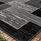 Large Geometric Outdoor Rug with Durable Polyester for Patios