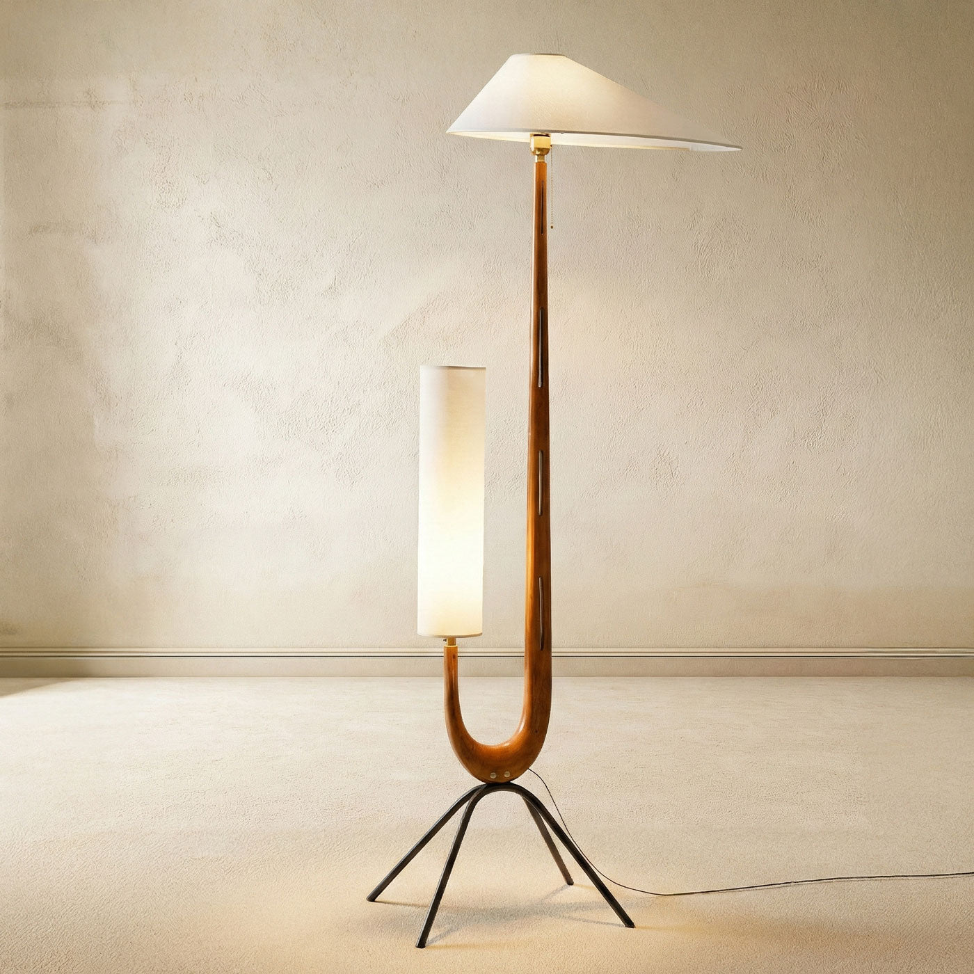 Lluvi Floor Lamp with Dual-Light System – Asymmetrical Design for Modern Interiors 7