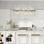 Modern 9-Light Chandelier with Chrome Finish and Adjustable Cords for Dining Room 4