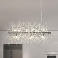 Modern 9-Light Chandelier with Chrome Finish and Adjustable Cords for Dining Room 5