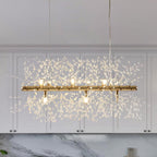 Modern 9-Light Chandelier with Chrome Finish and Adjustable Cords for Dining Room 7