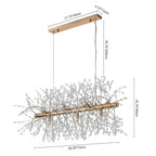Modern 9-Light Chandelier with Chrome Finish and Adjustable Cords for Dining Room 8