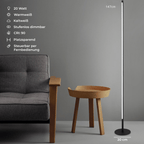 Modern Black Floor Lamp with Dimmable LED Light for Living Room 7