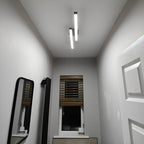 Modern Black LED Flush Mount Bathroom Vanity Light with Adjustable Color Temperature 2