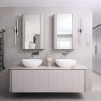 Modern Black LED Flush Mount Bathroom Vanity Light with Adjustable Color Temperature 5