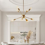Modern Black Sputnik Chandelier Light with Adjustable Arms and Metal Finish 2
