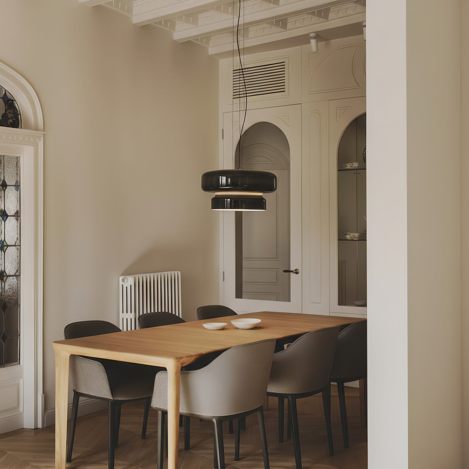 Modern Bohemian Kitchen Pendant Lighting with Clear Glass Shade and Adjustable Height 2