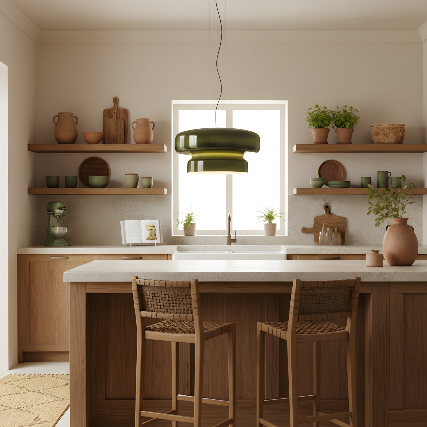 Modern Bohemian Kitchen Pendant Lighting with Clear Glass Shade and Adjustable Height 4