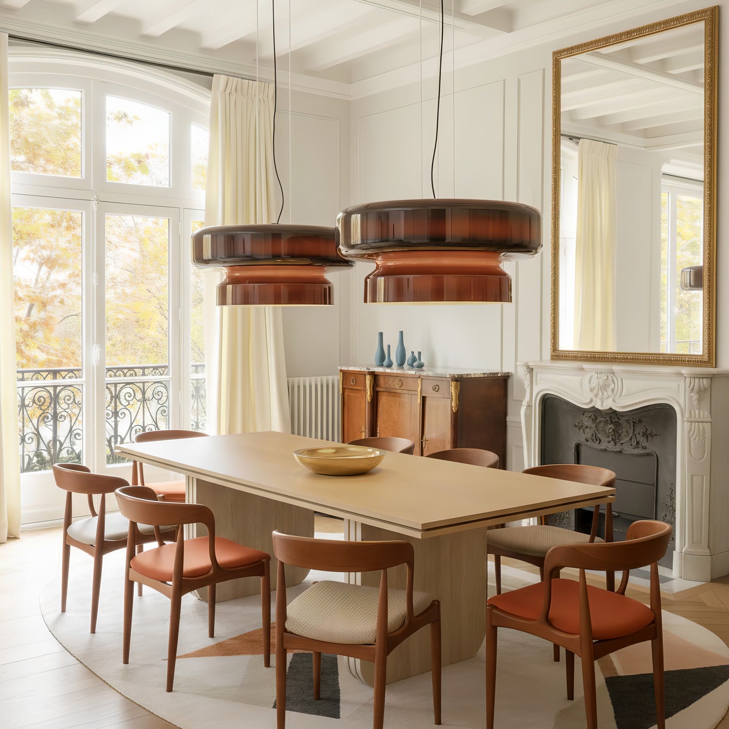 Modern Bohemian Kitchen Pendant Lighting with Clear Glass Shade and Adjustable Height 7