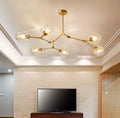 Modern Brass Pendant Light with Clear Glass Shade for Kitchen Lighting 0