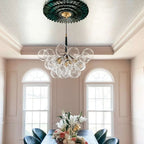 Modern Bubble Chandelier Light with Adjustable Cable and Brass Canopy for Dining Room 1