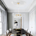 Modern Bubble Chandelier Light with Adjustable Cable and Brass Canopy for Dining Room 2