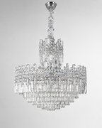 Modern Chandelier Light with K9 Crystals and Adjustable Height for Dining Room 000