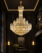 Modern Chandelier Light with K9 Crystals and Adjustable Height for Dining Room 11