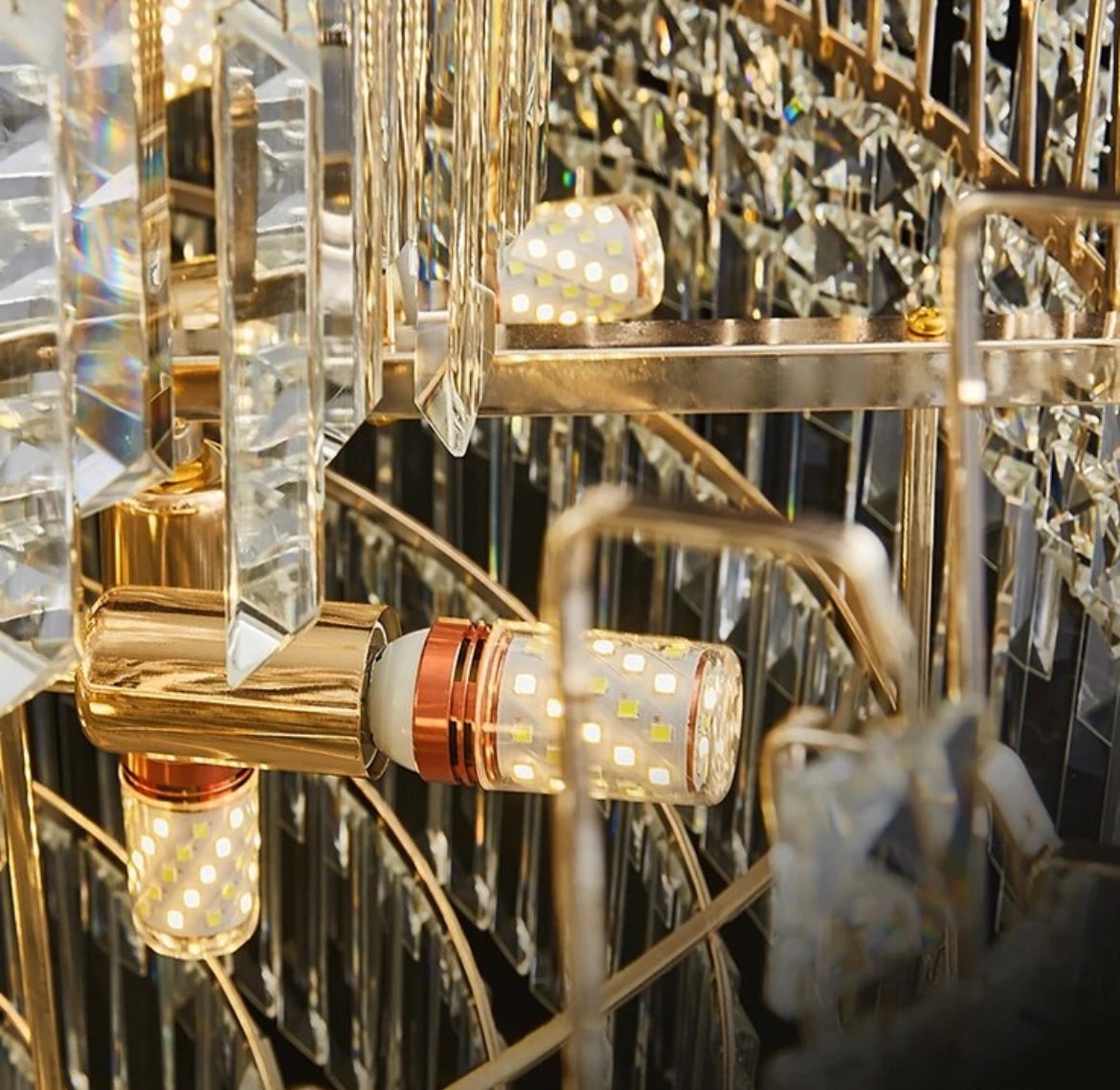 Modern Chandelier Light with K9 Crystals and Adjustable Height for Dining Room 4