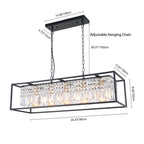 Modern Crystal Chandelier Light for Dining Room with Adjustable Height and Dimmable Features 5