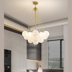 Modern European Glass Chandelier with 37 Globes – Elegant Lighting Fixture 0