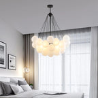 Modern European Glass Chandelier with 37 Globes – Elegant Lighting Fixture 4