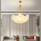 Modern European Glass Chandelier with 37 Globes – Elegant Lighting Fixture 5