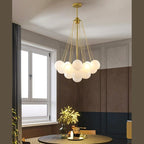 Modern European Glass Chandelier with 37 Globes – Elegant Lighting Fixture 8